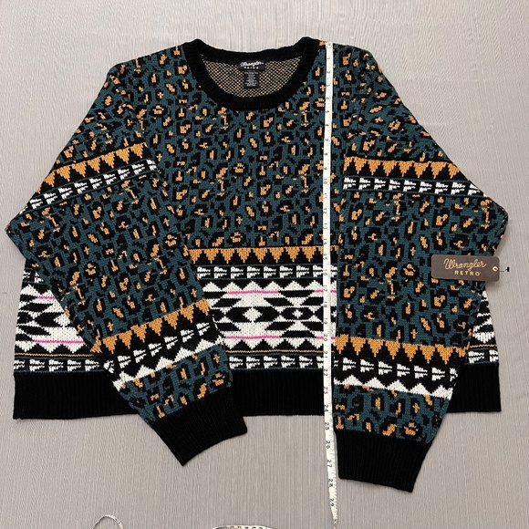 WRANGLER RETRO Aztec Animal Print Sweater Womens Size 2XL Multicolor NWT - Picture 6 of 7